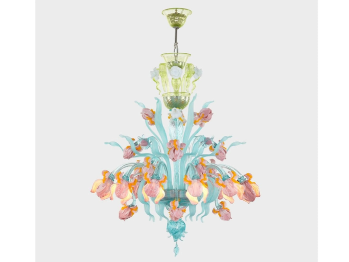 VAN GOGH IRIS ORIGINAL EDITION - Murano glass chandelier _ Sogni Di Cristallo